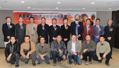 嘉賓與畫家合照