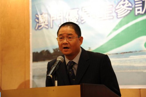 O Dr. Wu Zhiliang, Presidente do Conselho de Administração da Fundação fez uso da palavra no jantar-convívio.