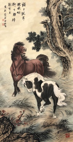 頭上銳耳披秋竹